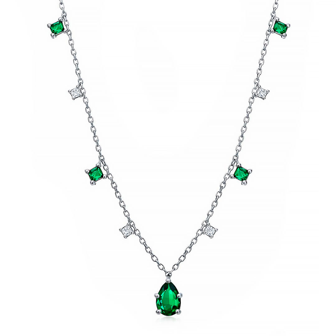 Women's Elegant Crystal Drop Pendant Necklace Louise