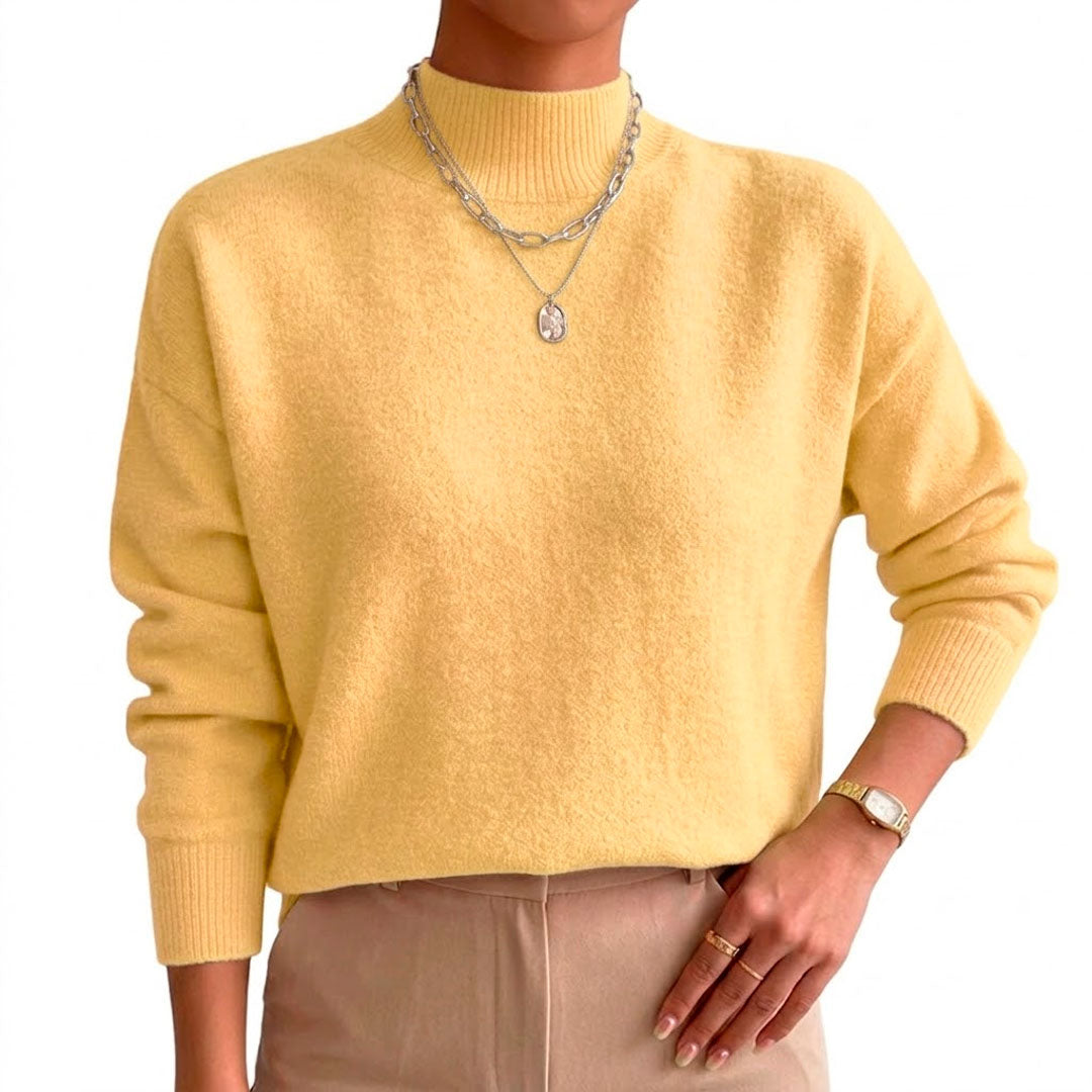 Women's Soft Fabric High Neck Sweater Louise
