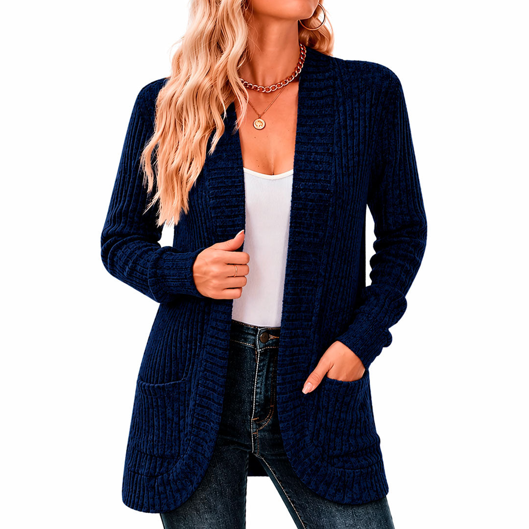 Women's Chenille Knit Cardigan with Pockets Louise