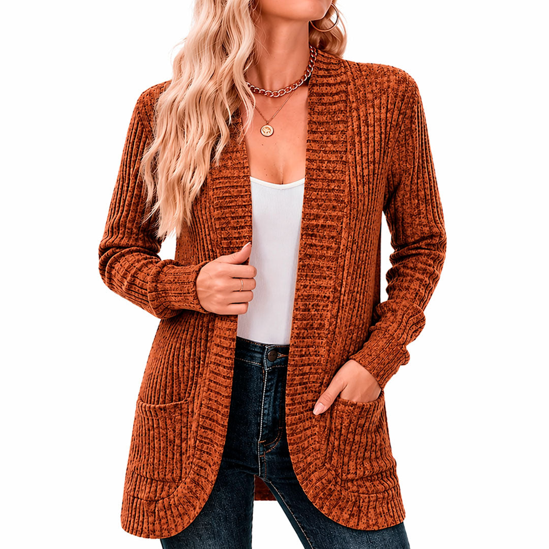 Women's Chenille Knit Cardigan with Pockets Louise