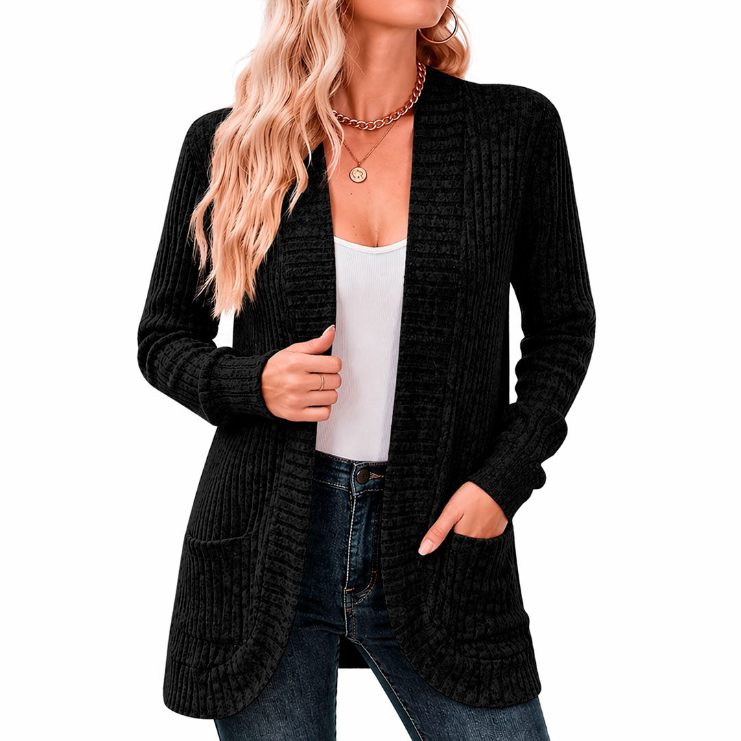 Women's Chenille Knit Cardigan with Pockets Louise