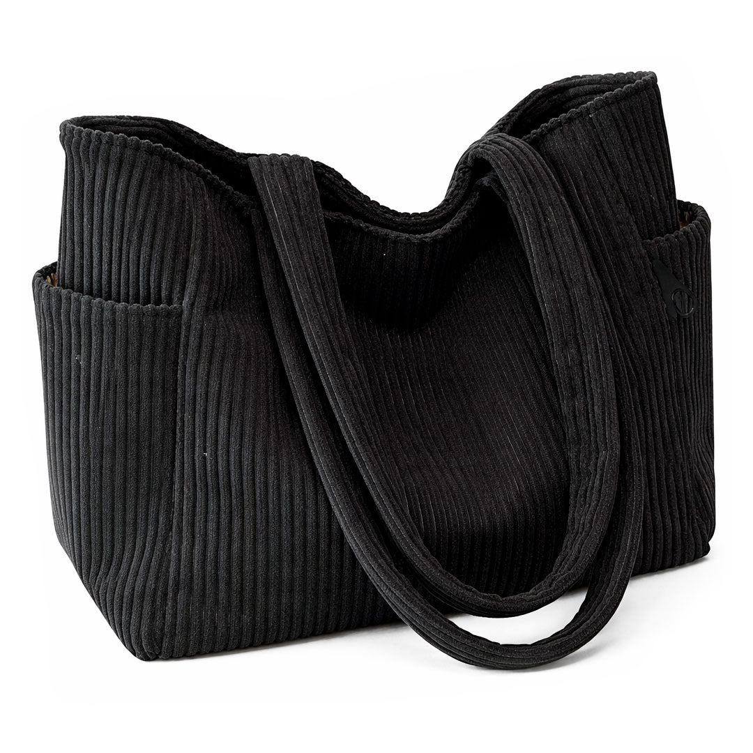 Women's Corduroy Tote Bag with Side Pockets Louise
