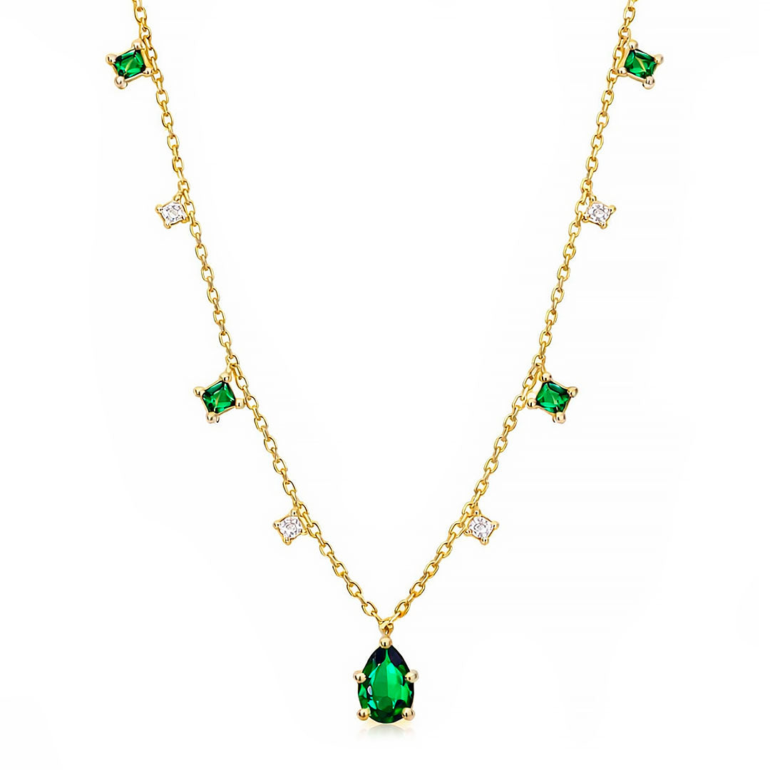 Women's Elegant Crystal Drop Pendant Necklace Louise