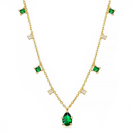Women's Elegant Crystal Drop Pendant Necklace Louise