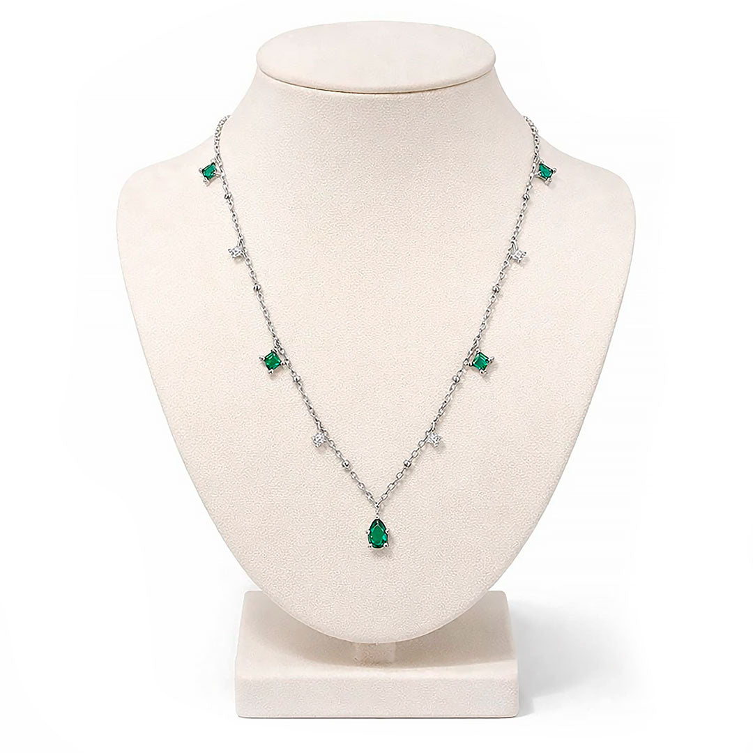 Women's Elegant Crystal Drop Pendant Necklace Louise