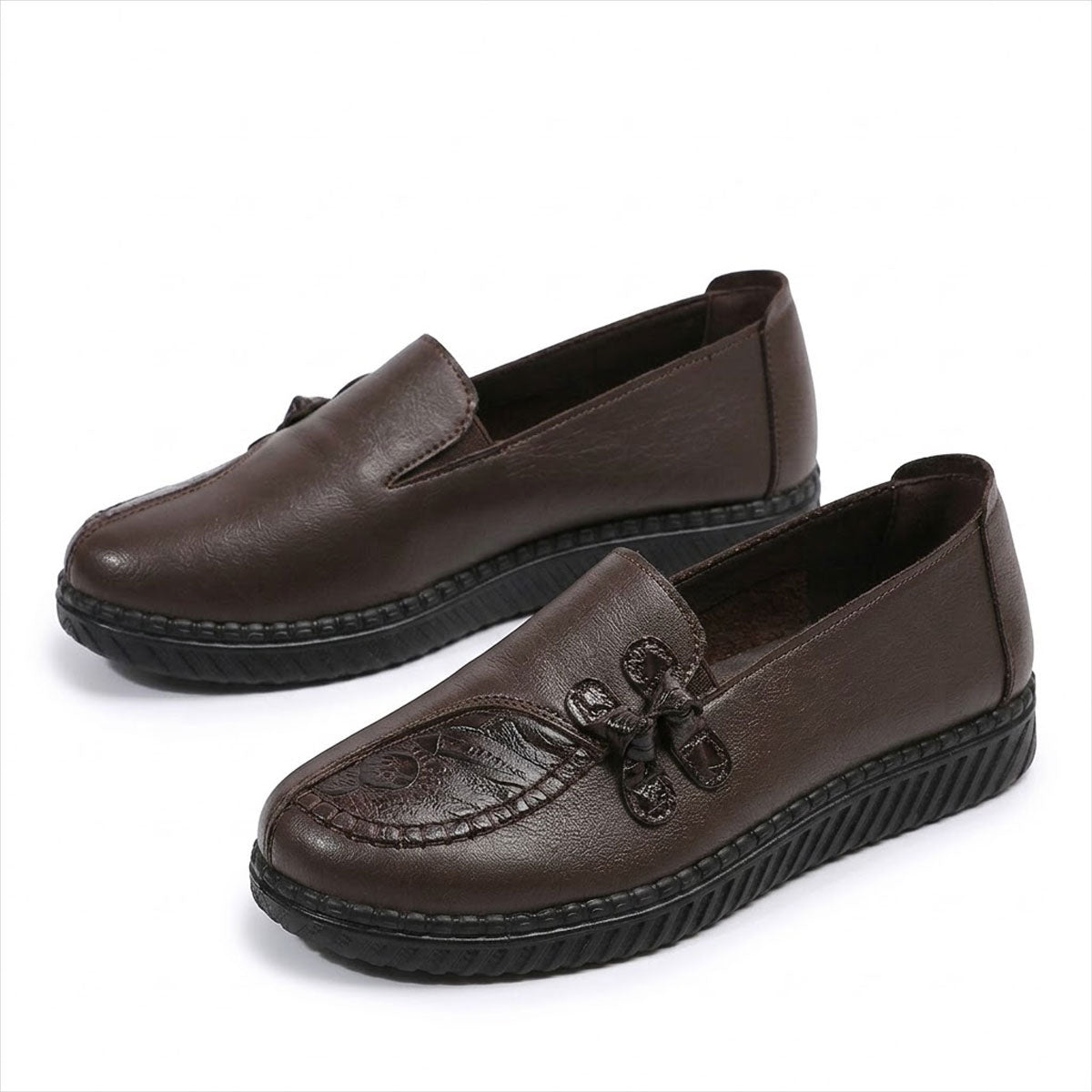 Women's Embossed Leather Loafers Louise