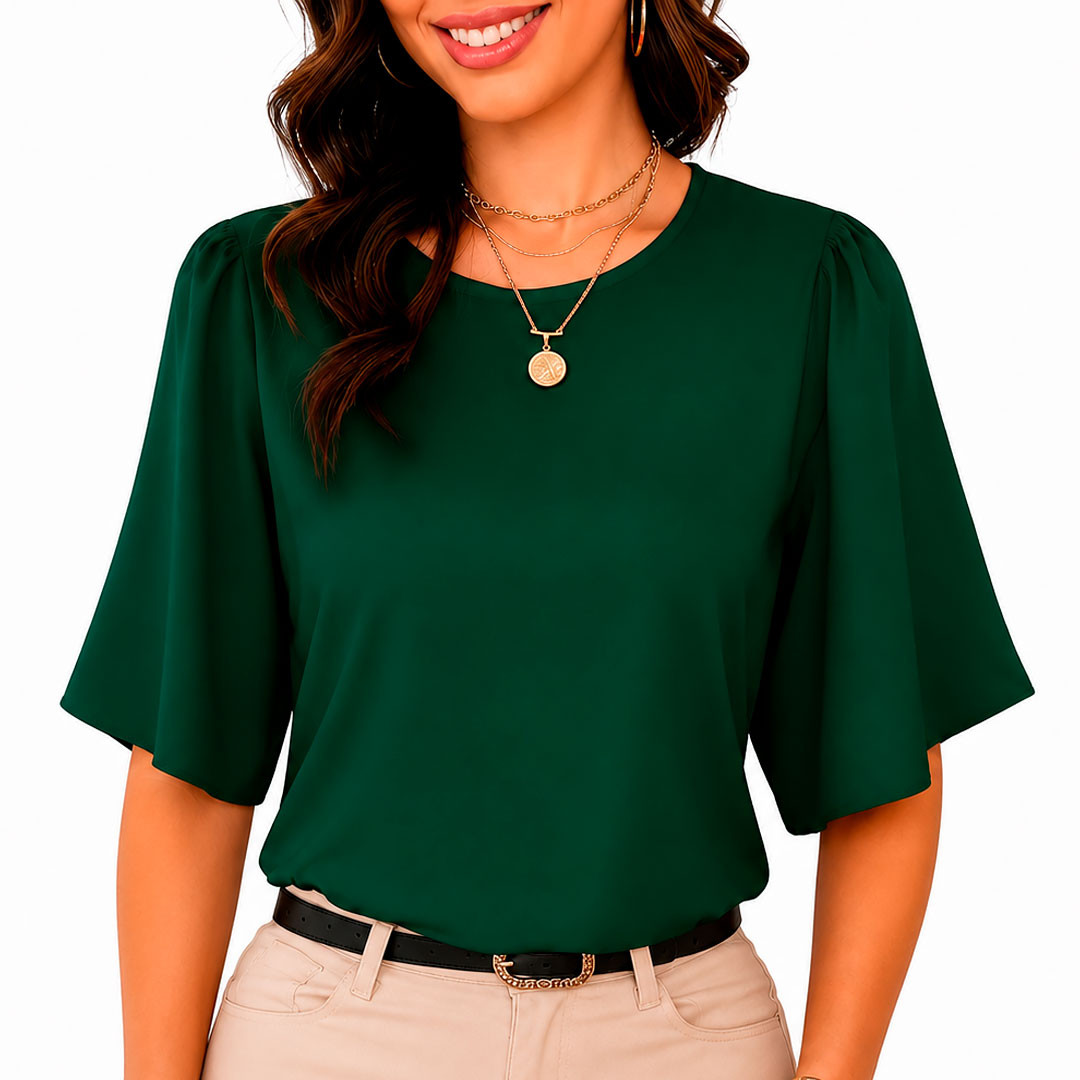Women's Flared Sleeve Chiffon Blouse Louise