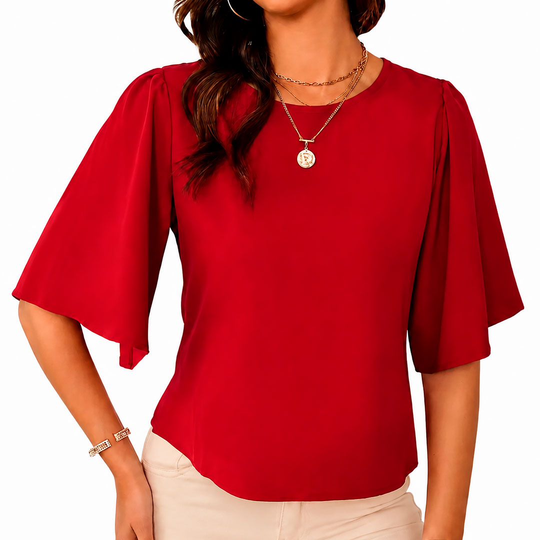 Women's Flared Sleeve Chiffon Blouse Louise