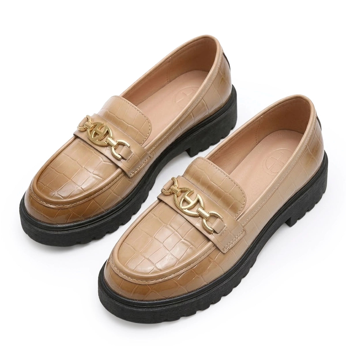 Women's Imitation Crocodile Moccasins Shoes Louise
