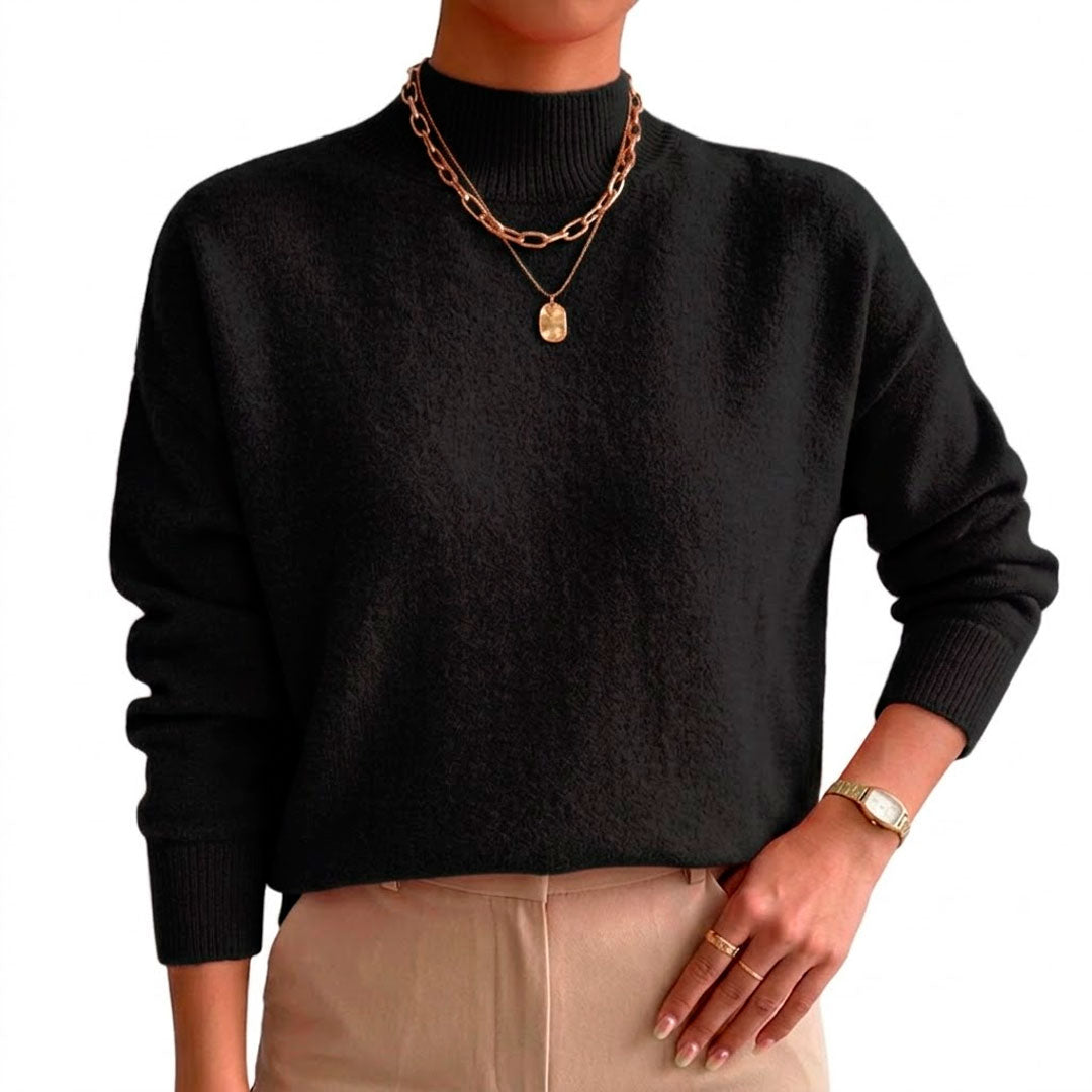 Women's Soft Fabric High Neck Sweater Louise