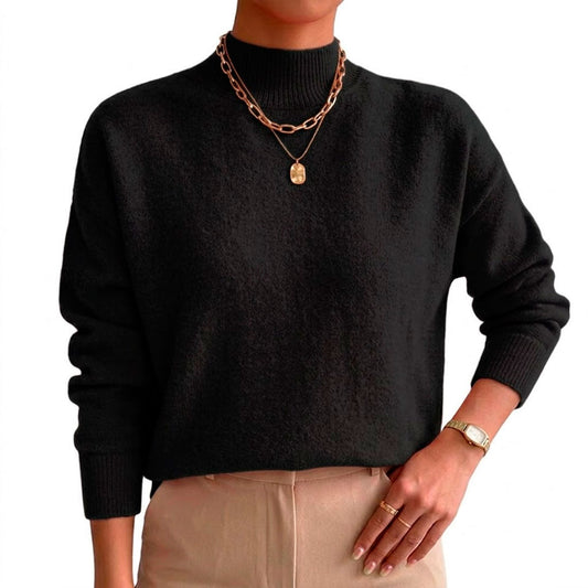 Women's Soft Fabric High Neck Sweater Louise
