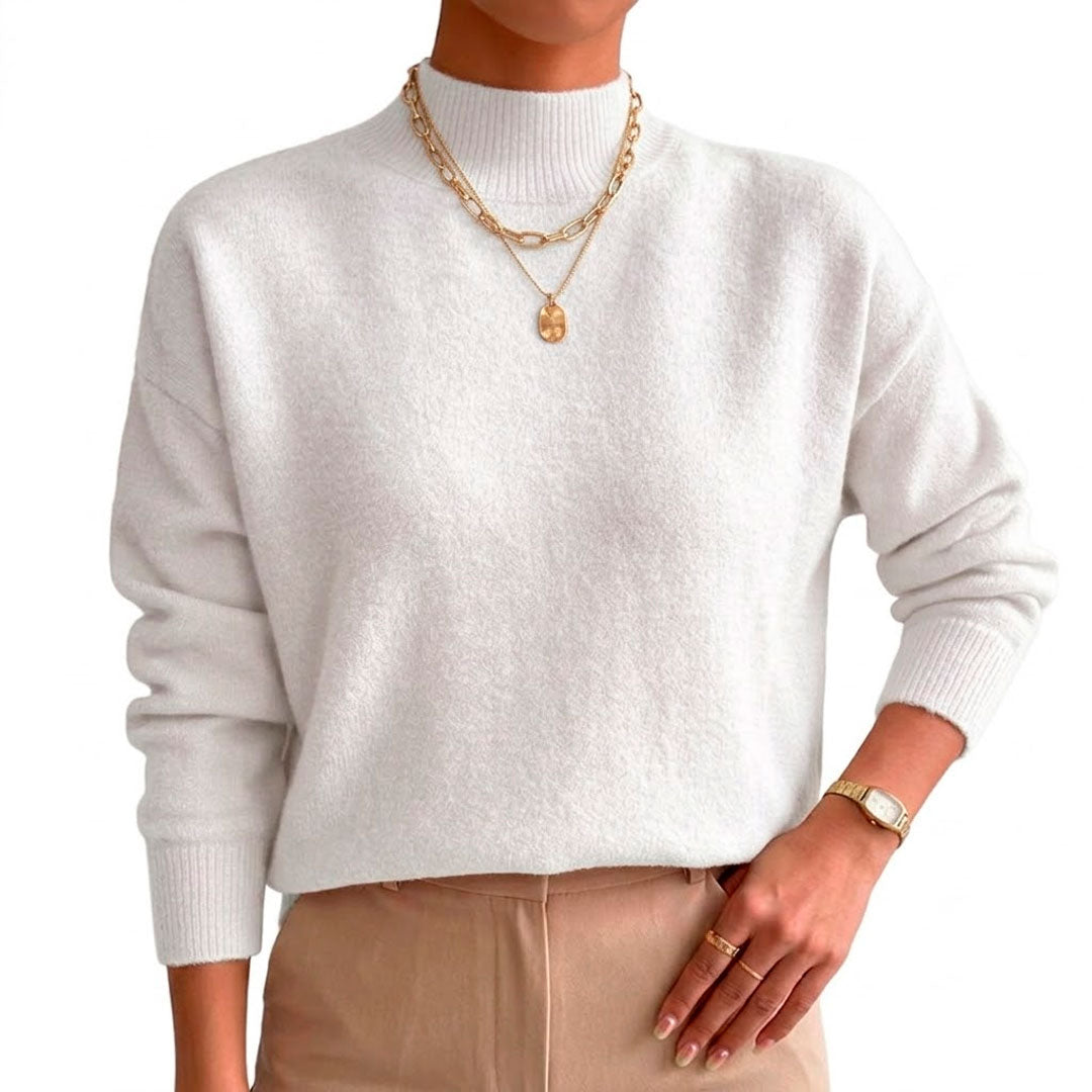 Women's Soft Fabric High Neck Sweater Louise