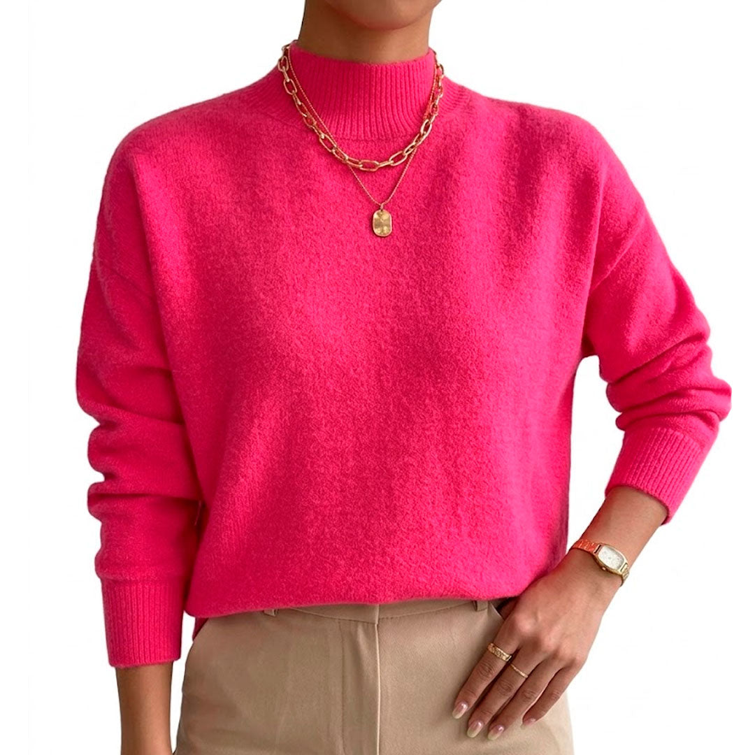 Women's Soft Fabric High Neck Sweater Louise