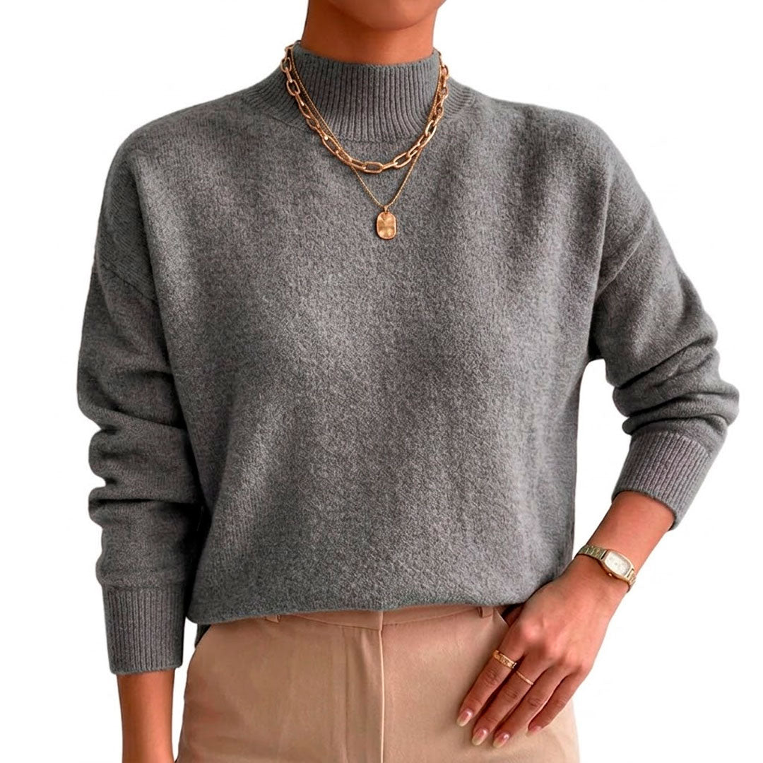 Women's Soft Fabric High Neck Sweater Louise