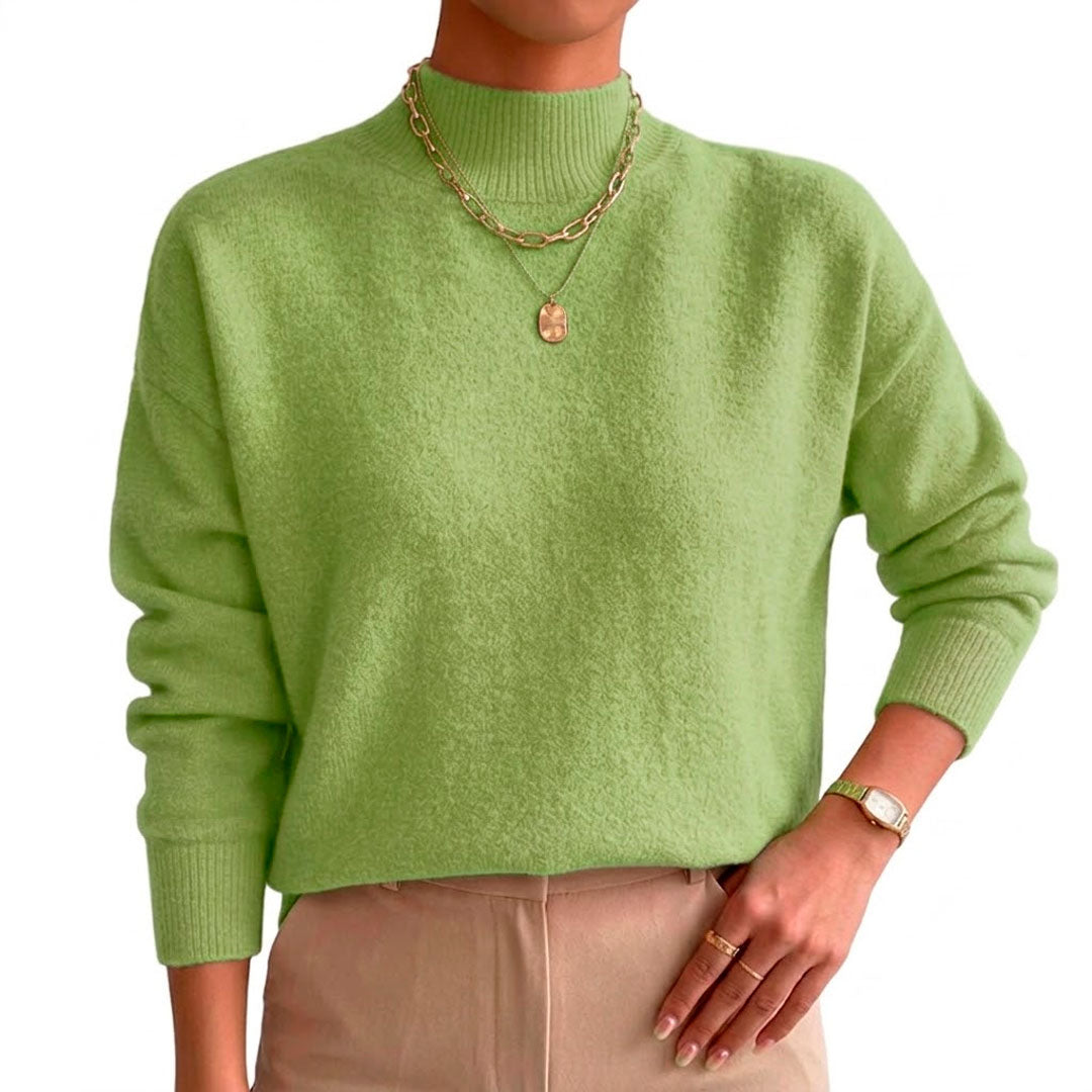 Women's Soft Fabric High Neck Sweater Louise