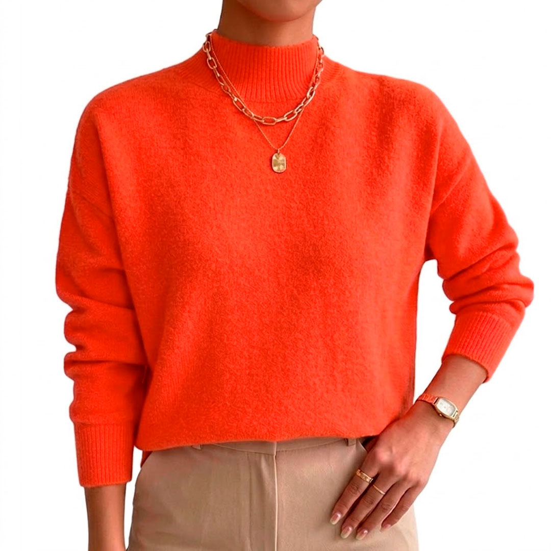 Women's Soft Fabric High Neck Sweater Louise