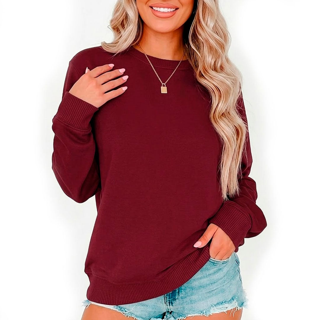Women's Soft Knit Round Neck Sweater Louise