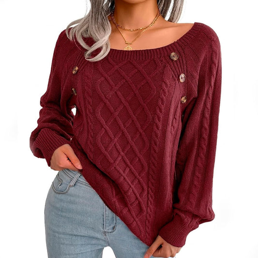 Women's Twisted Pattern Knit Sweater Louise