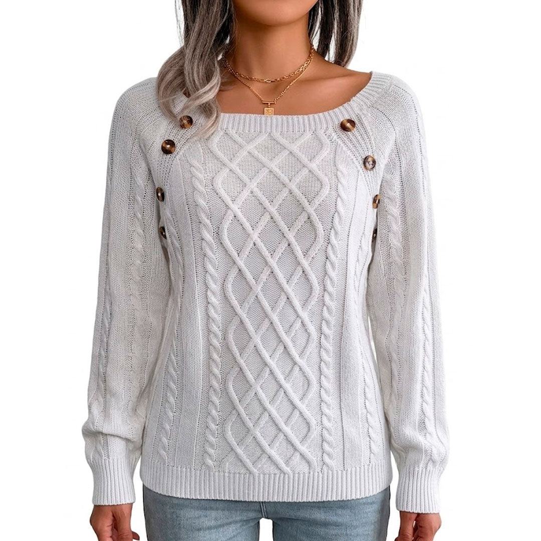 Women's Twisted Pattern Knit Sweater Louise