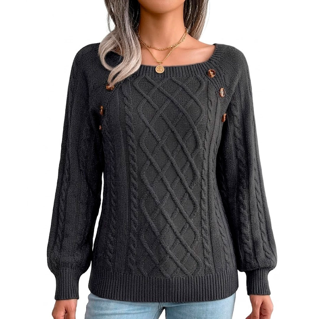 Women's Twisted Pattern Knit Sweater Louise