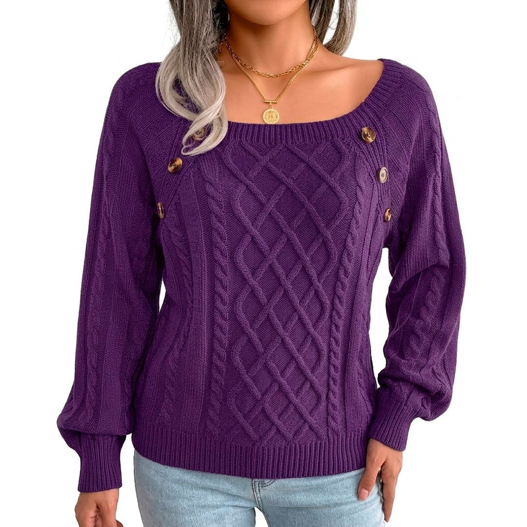 Women's Twisted Pattern Knit Sweater Louise