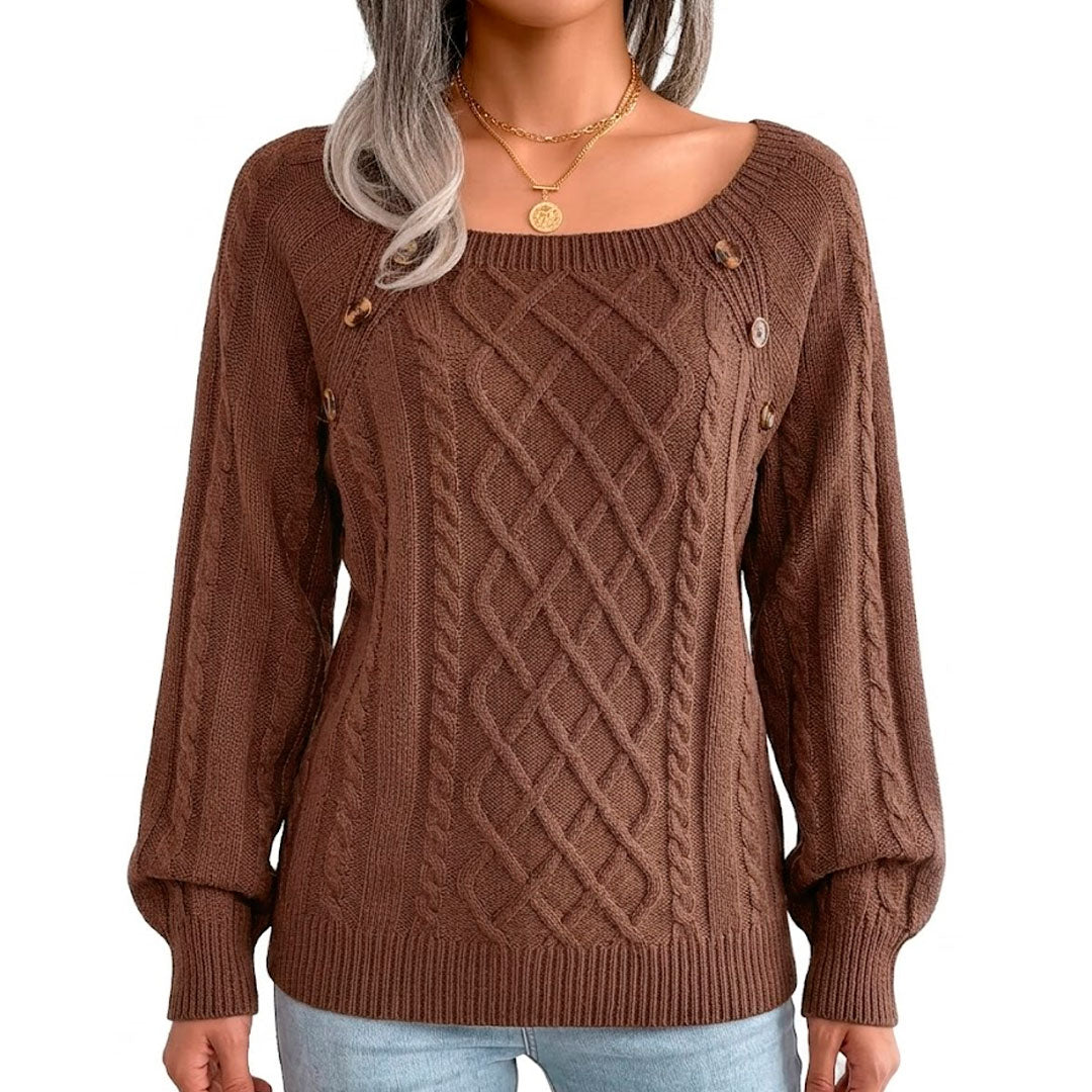 Women's Twisted Pattern Knit Sweater Louise