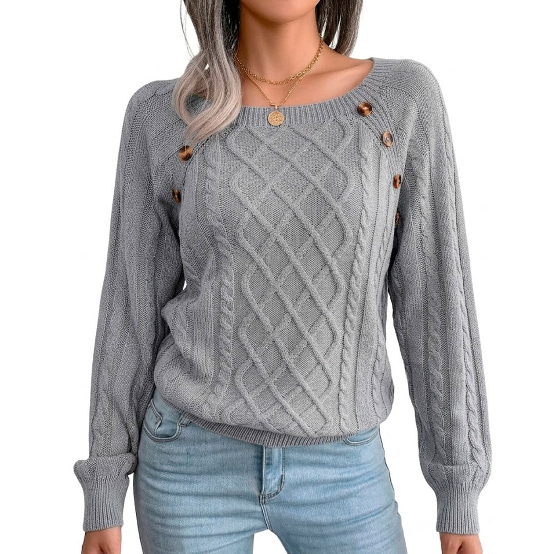 Women's Twisted Pattern Knit Sweater Louise
