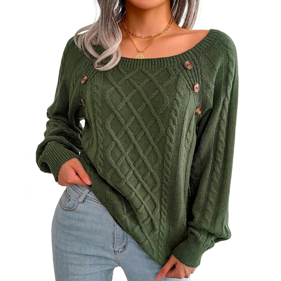 Women's Twisted Pattern Knit Sweater Louise