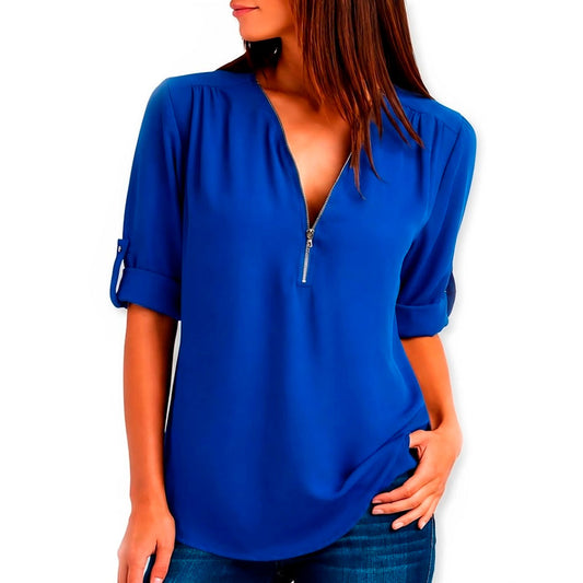 Women's V-Neck Elegant Blouse Louise