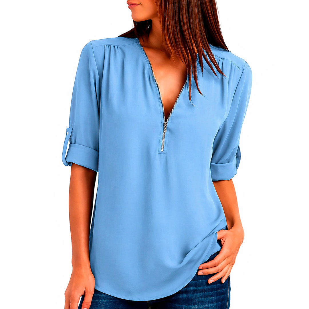 Women's V-Neck Elegant Blouse Louise