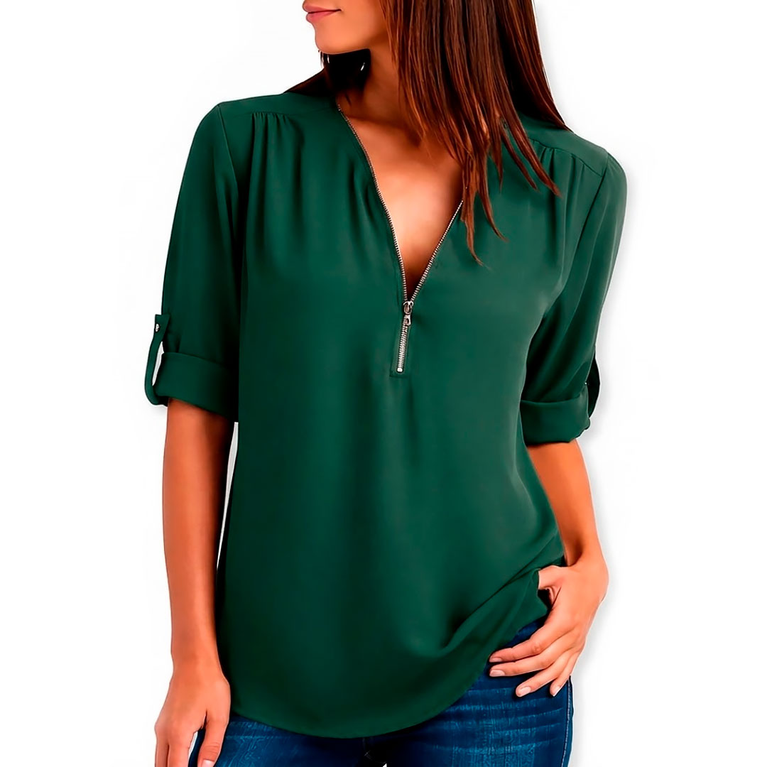 Women's V-Neck Elegant Blouse Louise