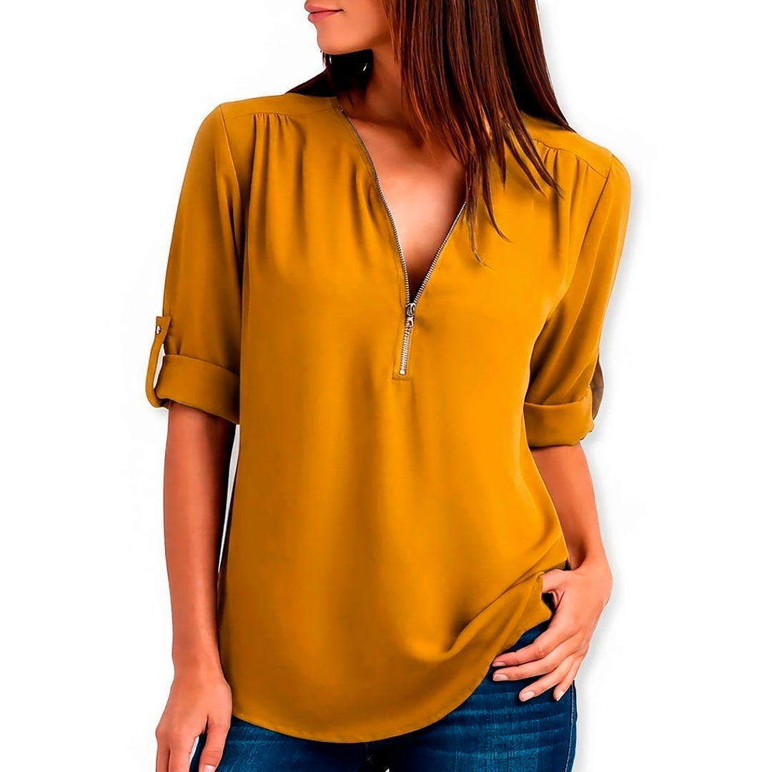 Women's V-Neck Elegant Blouse Louise
