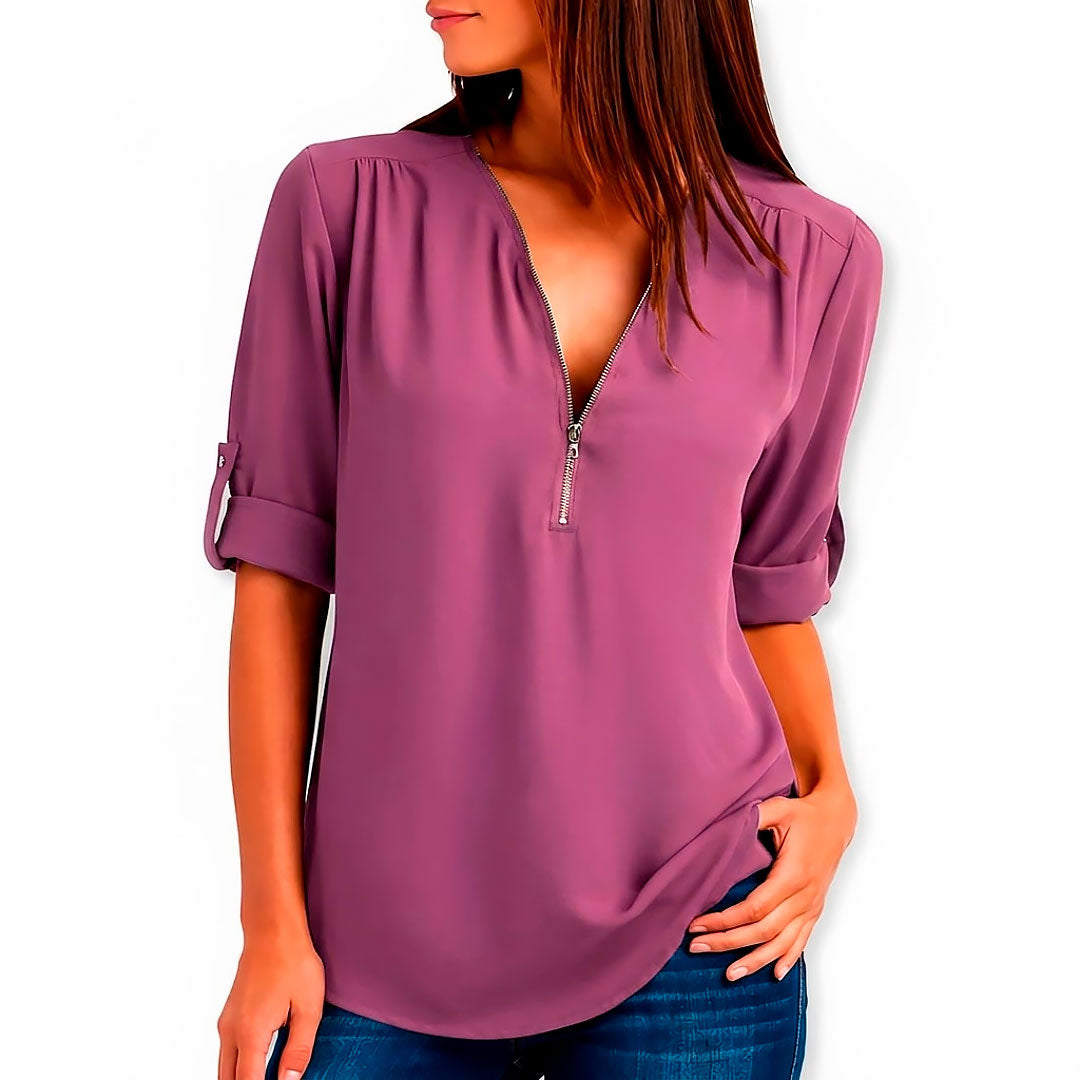 Women's V-Neck Elegant Blouse Louise