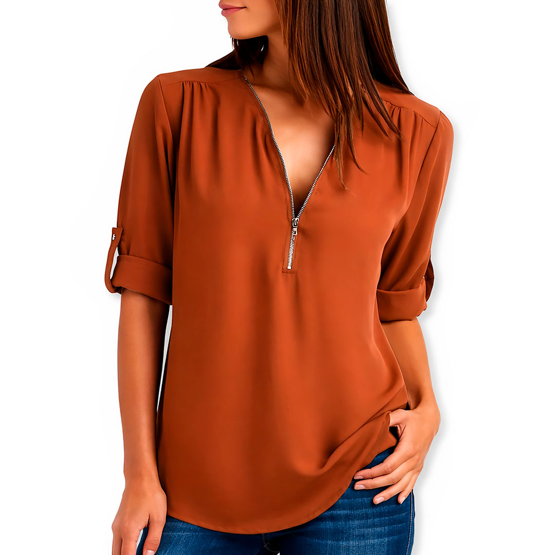 Women's V-Neck Elegant Blouse Louise